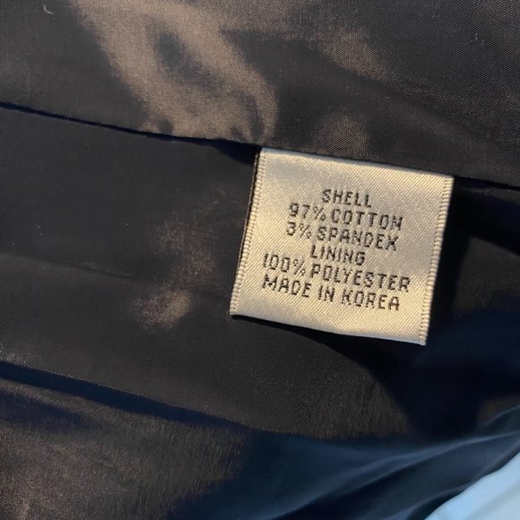 Talbots Stretch Lined Suit Jacket Navy/White Pattern Womens Size 14 - Picture 4 of 5